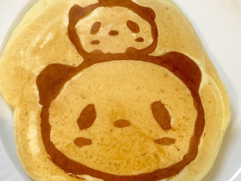 お買いものパンダ 小パンダのキャラホットケーキ レシピ 作り方 By ちょろな67 楽天レシピ